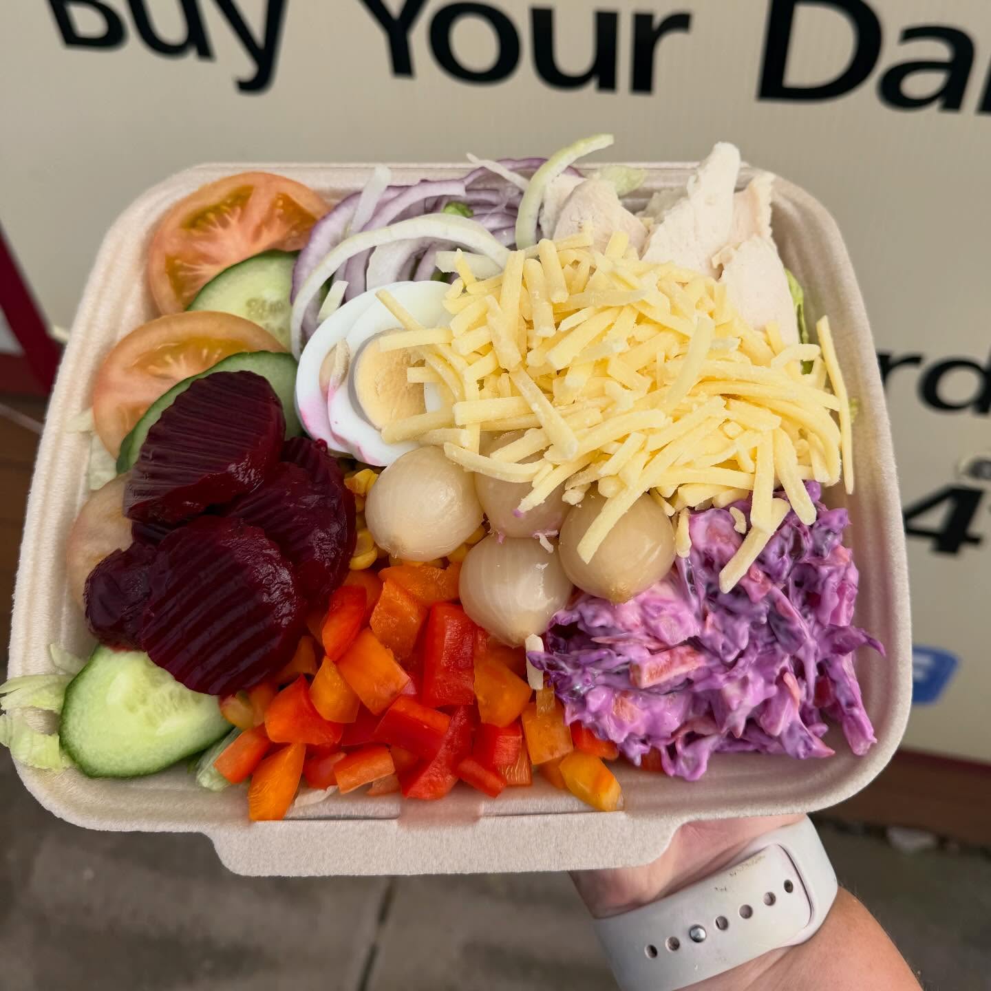 Colourful salad box